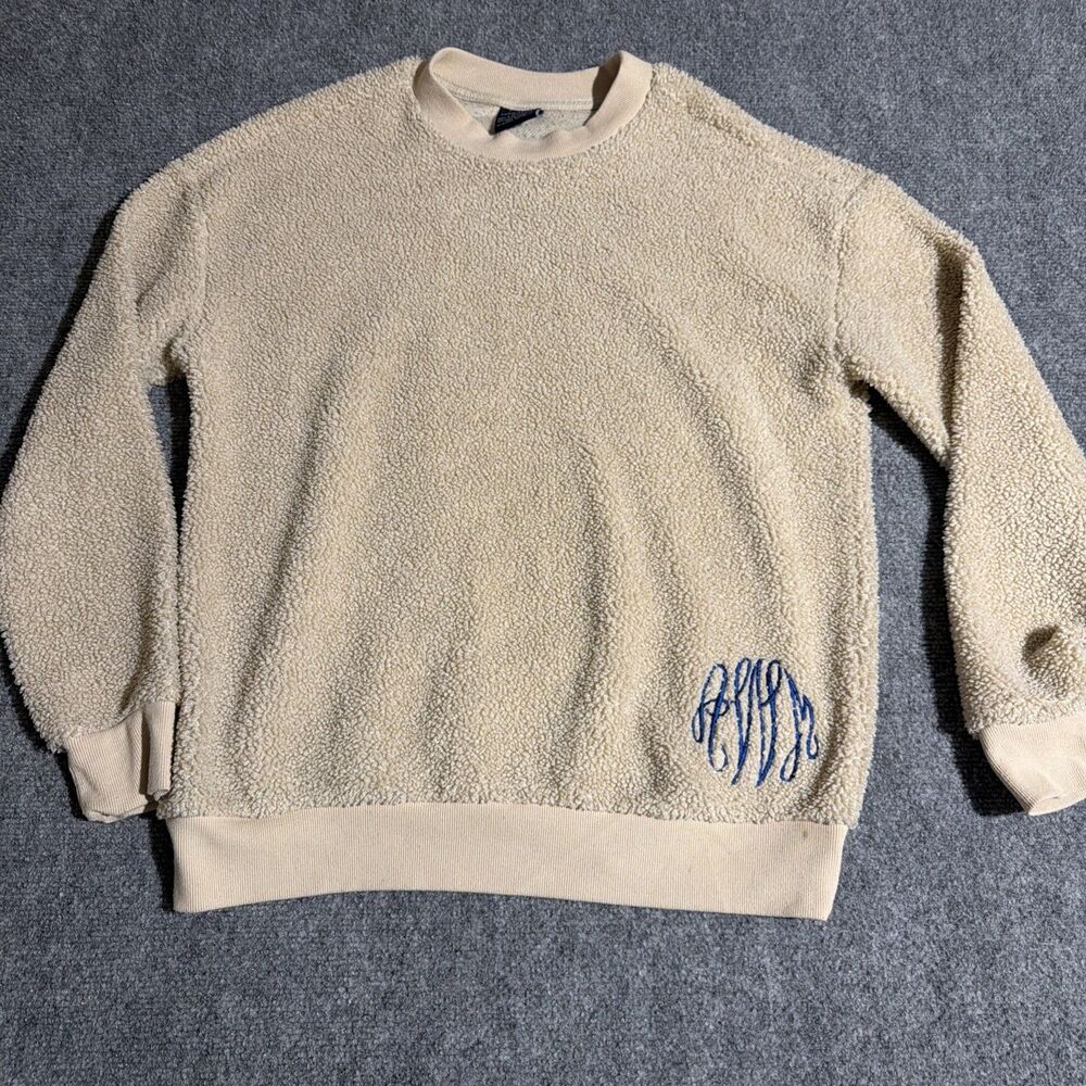 Charles River Apparel Sweatshirt Womens XS Beige Pullover Long Sleeve Polyester